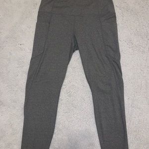gray full length leggings